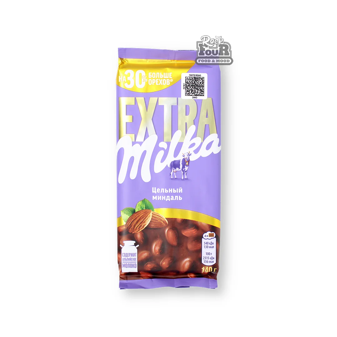 Milk chocolate bar "Milka Extra Whole Almond" 140g